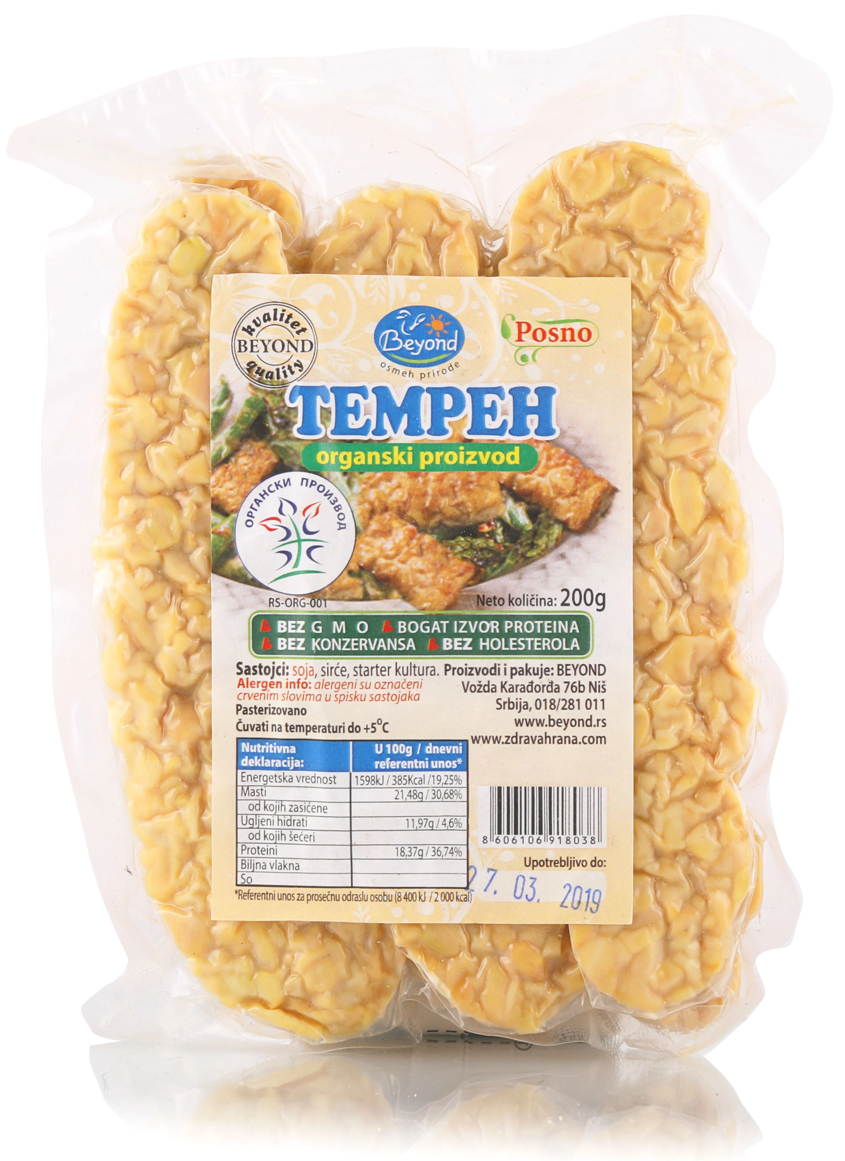 Sirovi tempeh (organski proizvod) 200 g Beyond